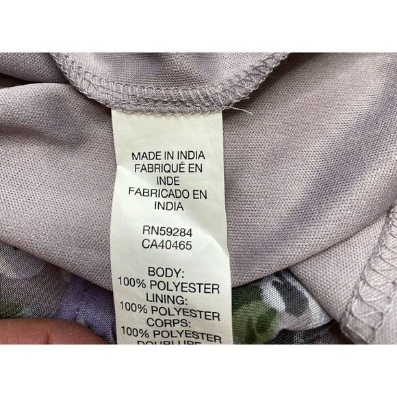 Childrens Place Girls Purple Floral Cold Shoulder Chiffon High Low Dress XXL 16 - Picture 5 of 8